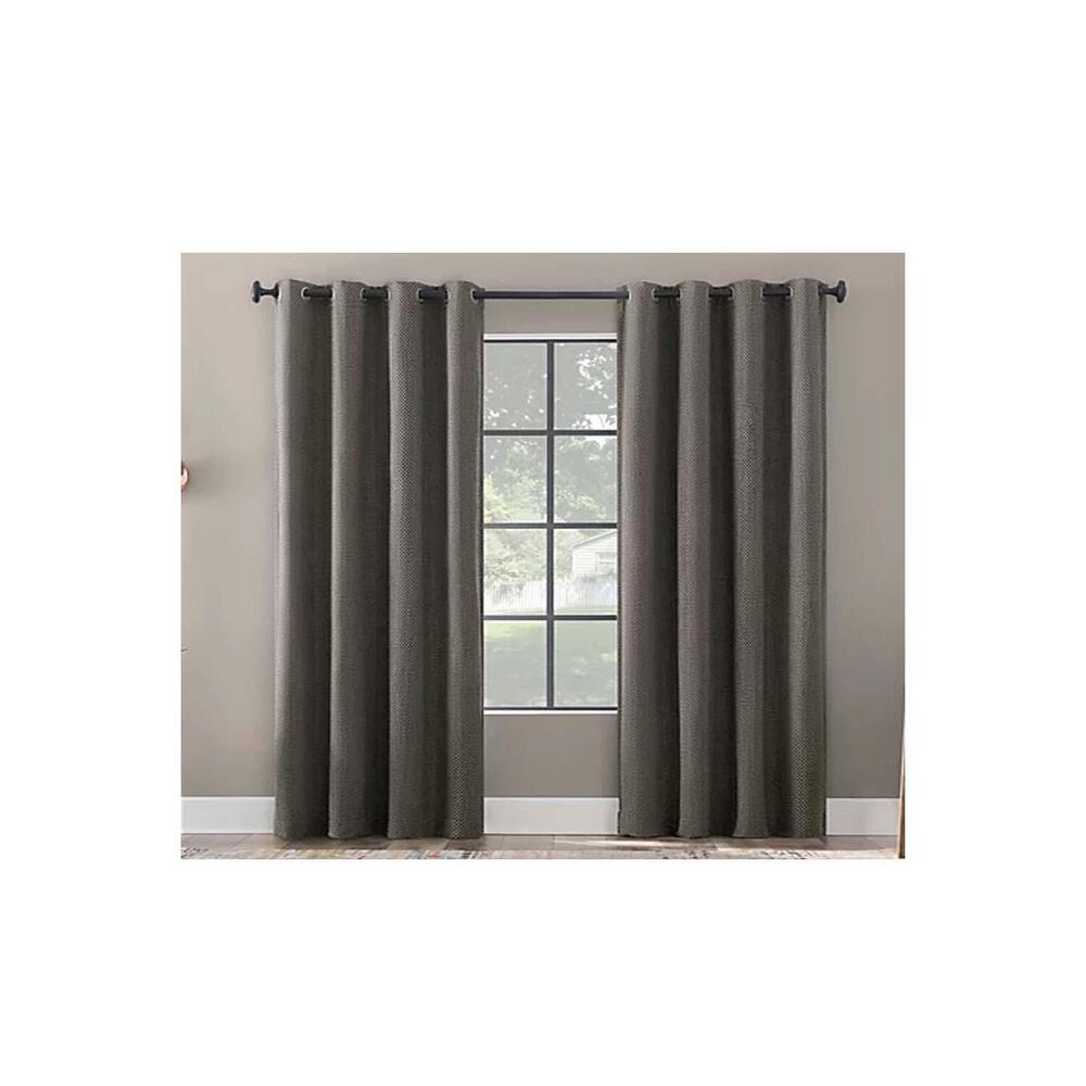Scott Living Rafaela 100% Blackout Curtain Panel 50"x84" Coal